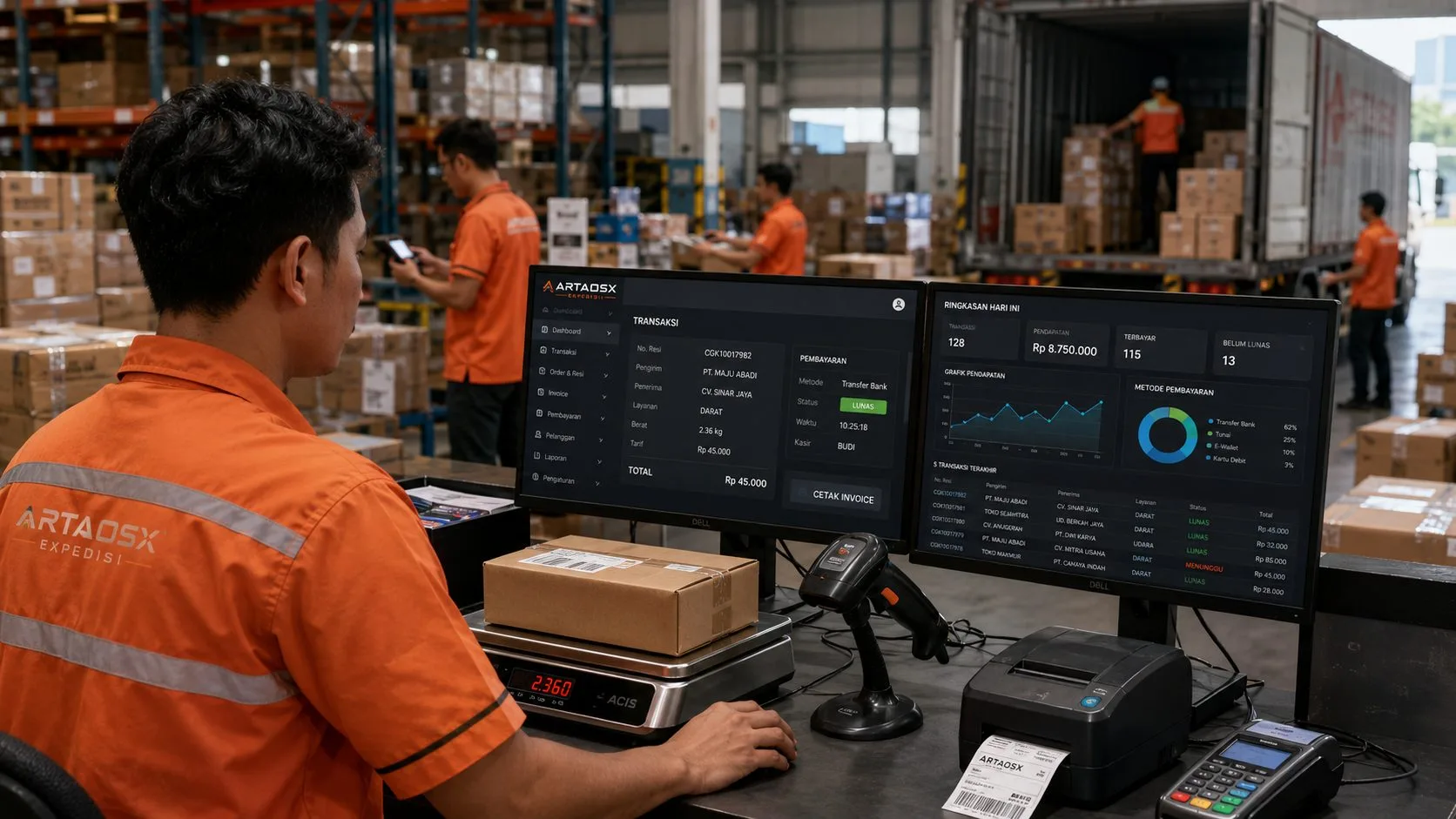 POS Cashier Cargo untuk Transaksi Walk-In dan Pembayaran Harian